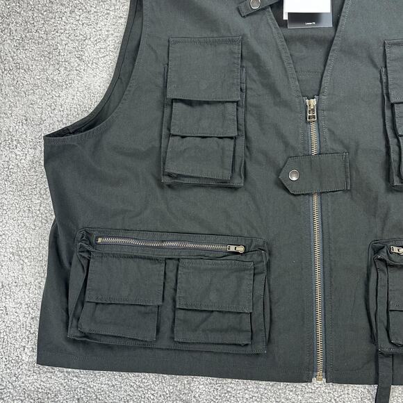 Nike Life Utility Vest Mens Large Black FN3214-010 Multi Pocket Outdoor Fishing - Picture 4 of 12